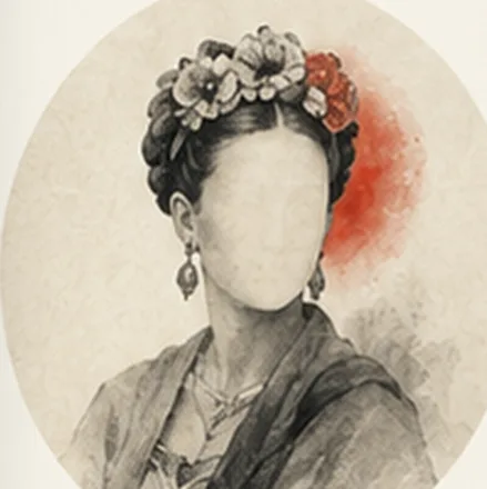 Watercolour portrait of Frida Kahlo