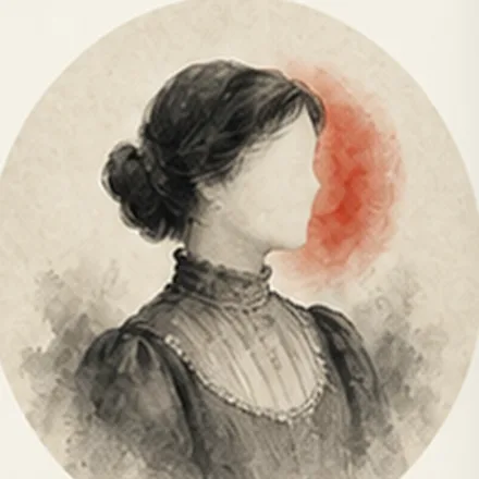 Watercolour portrait of Helen Keller